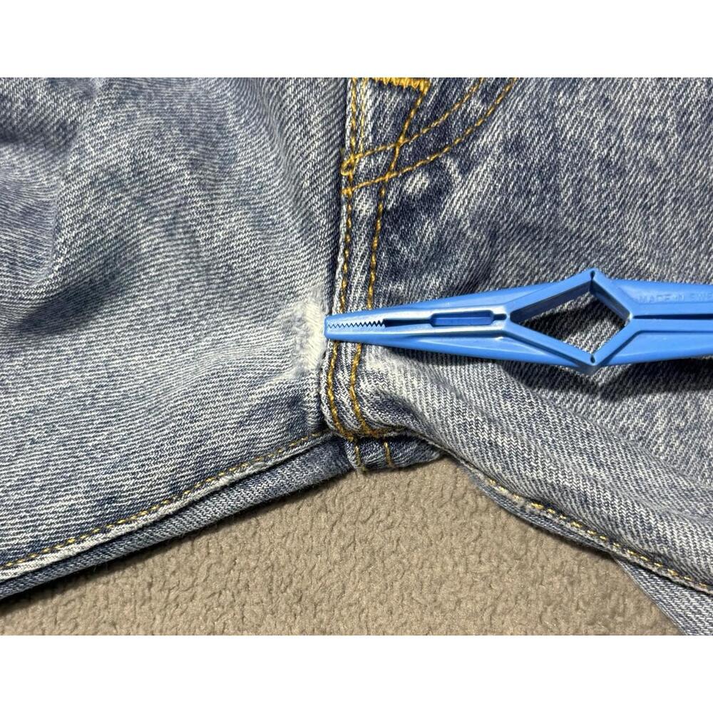 Levi's 501 XX Jeans Mens 36x34 Distressed Blue Denim Straight Leg Button Fly - Picture 7 of 13